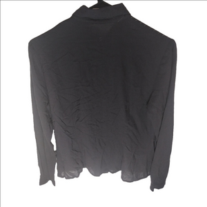 Women's Size 11 Black Long Sleeve Black Top With Striping